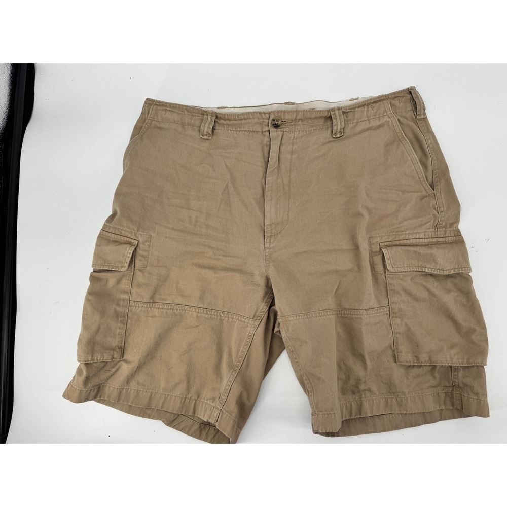 Polo Ralph Lauren Mens Cargo Shorts Khaki Tan Relaxed Fit Cotton Size‎ 36 37x10